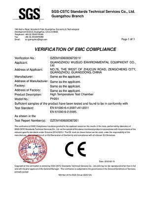 PH201 - Сертификат EMC